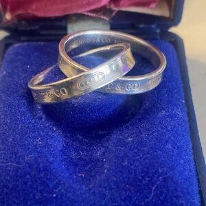 Tiffany & Co. Sterling Silver Interlocking Rings sz 7
